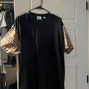 BURBERRY XL Vintage Check Sleeve Cotton Oversized T-shirt